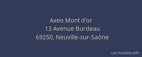 Axeo Mont d'or