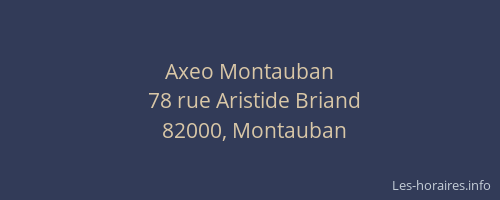Axeo Montauban