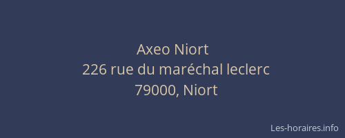 Axeo Niort