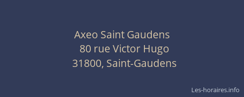 Axeo Saint Gaudens