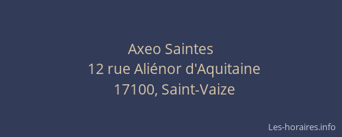 Axeo Saintes