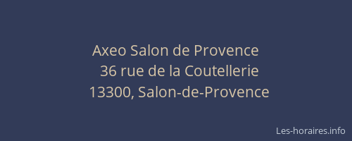 Axeo Salon de Provence