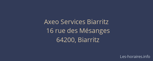 Axeo Services Biarritz