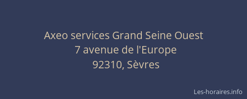 Axeo services Grand Seine Ouest