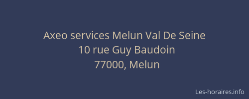 Axeo services Melun Val De Seine