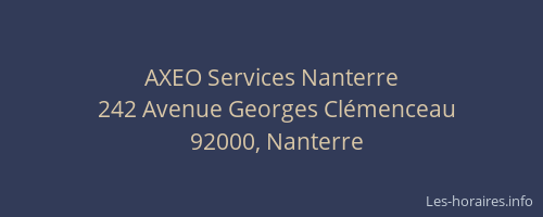 AXEO Services Nanterre