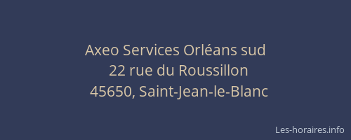 Axeo Services Orléans sud