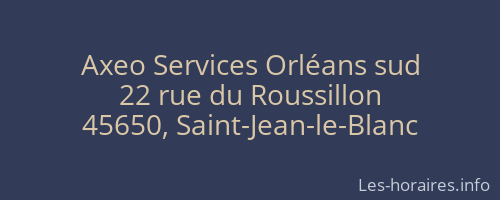 Axeo Services Orléans sud