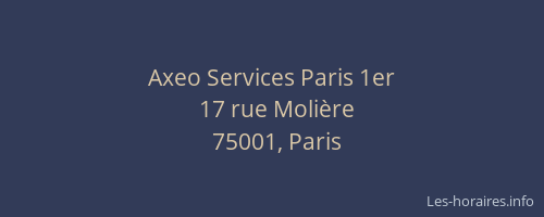 Axeo Services Paris 1er