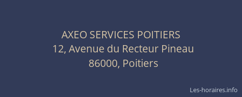 AXEO SERVICES POITIERS