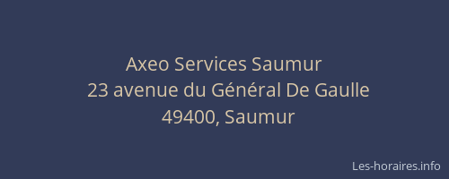 Axeo Services Saumur