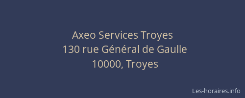 Axeo Services Troyes