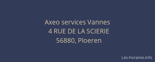 Axeo services Vannes