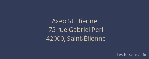 Axeo St Etienne