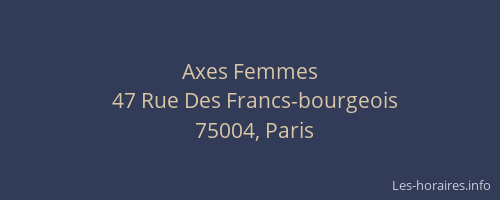 Axes Femmes