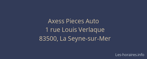 Axess Pieces Auto