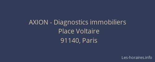 AXION - Diagnostics immobiliers