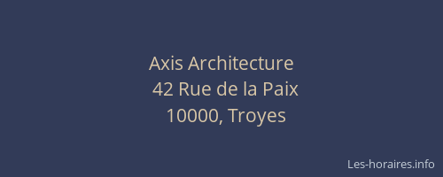 Axis Architecture