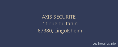 AXIS SECURITE
