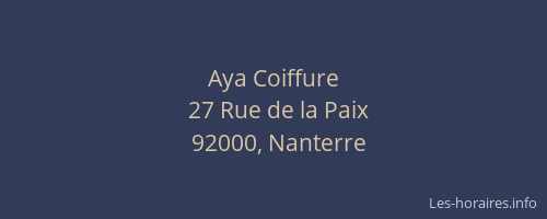 Aya Coiffure