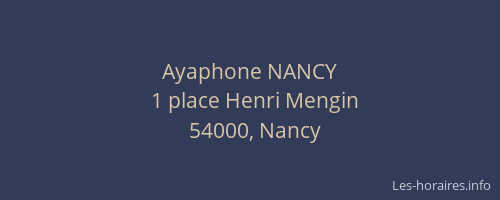 Ayaphone NANCY