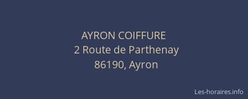 AYRON COIFFURE