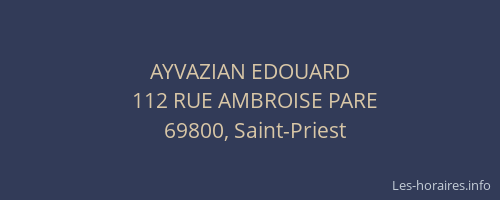 AYVAZIAN EDOUARD