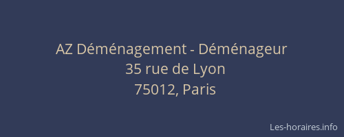 AZ Déménagement - Déménageur