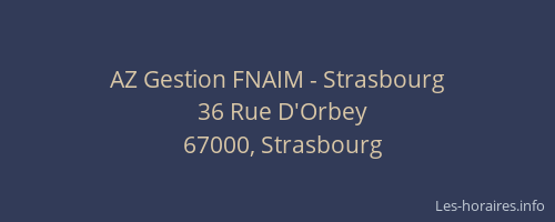 AZ Gestion FNAIM - Strasbourg