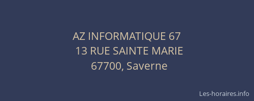 AZ INFORMATIQUE 67