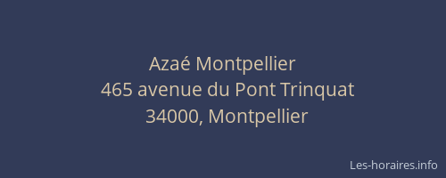 Azaé Montpellier