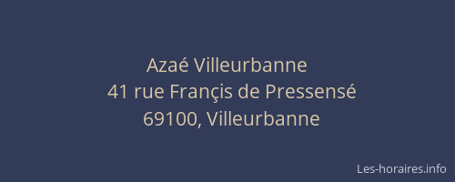 Azaé Villeurbanne