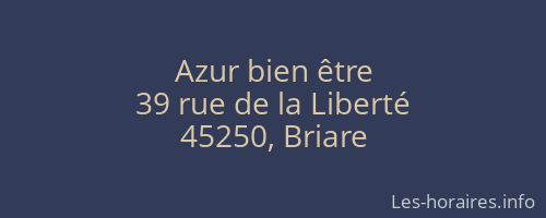Azur bien être