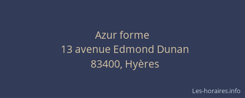 Azur forme