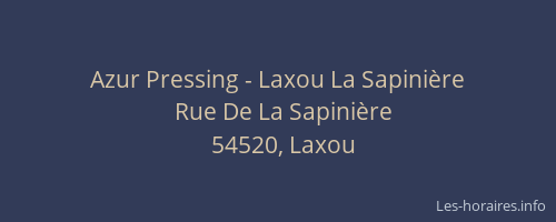 Azur Pressing - Laxou La Sapini&egrave;re