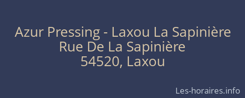 Azur Pressing - Laxou La Sapinière