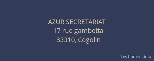 AZUR SECRETARIAT