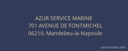 AZUR SERVICE MARINE