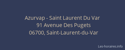 Azurvap - Saint Laurent Du Var