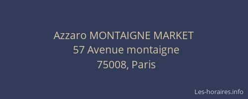 Azzaro MONTAIGNE MARKET