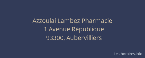 Azzoulai Lambez Pharmacie