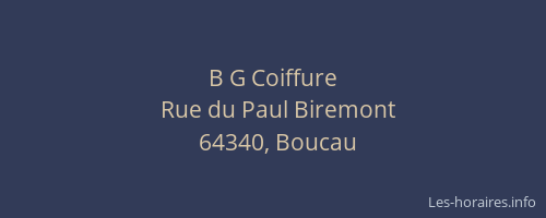 B G Coiffure