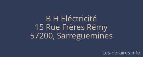 B H Eléctricité