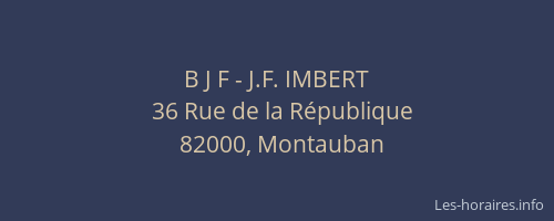 B J F - J.F. IMBERT