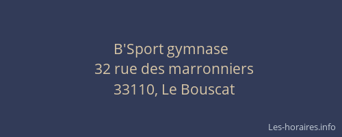B'Sport gymnase