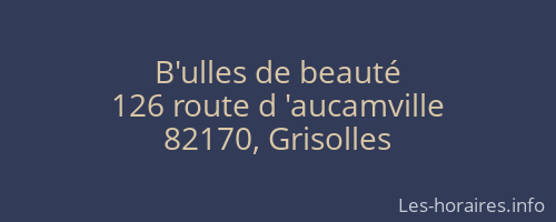 B'ulles de beauté