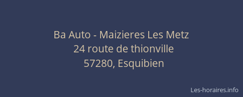 Ba Auto - Maizieres Les Metz