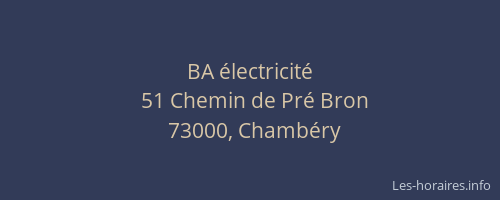 BA électricité