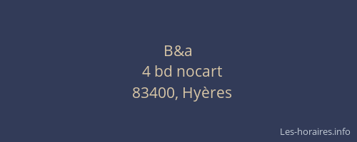B&a