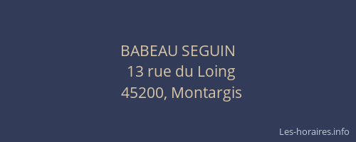 BABEAU SEGUIN